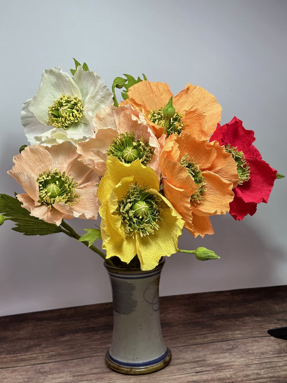 Peach Artificial Iceland Poppy Flower