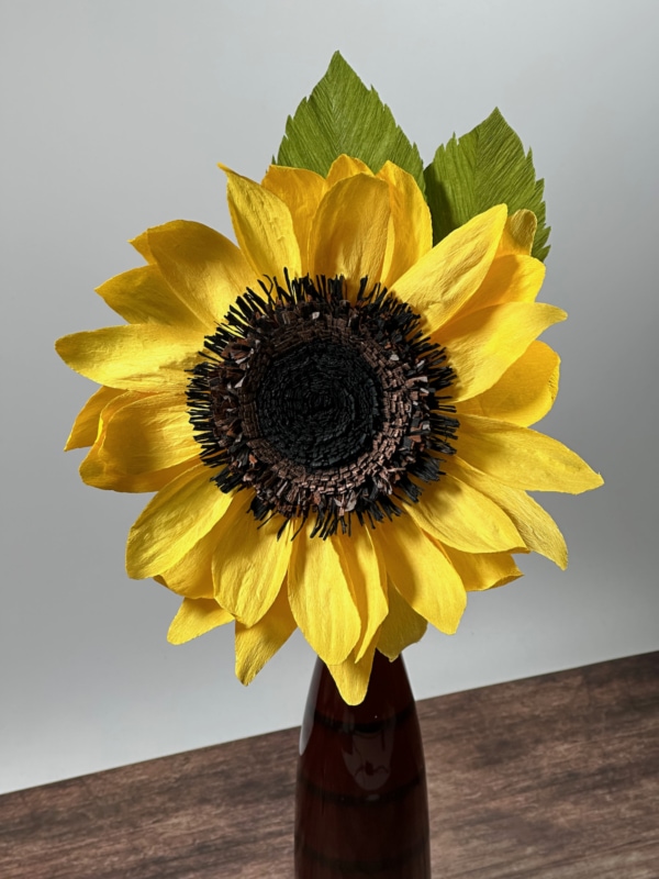 crepe paper sunflower