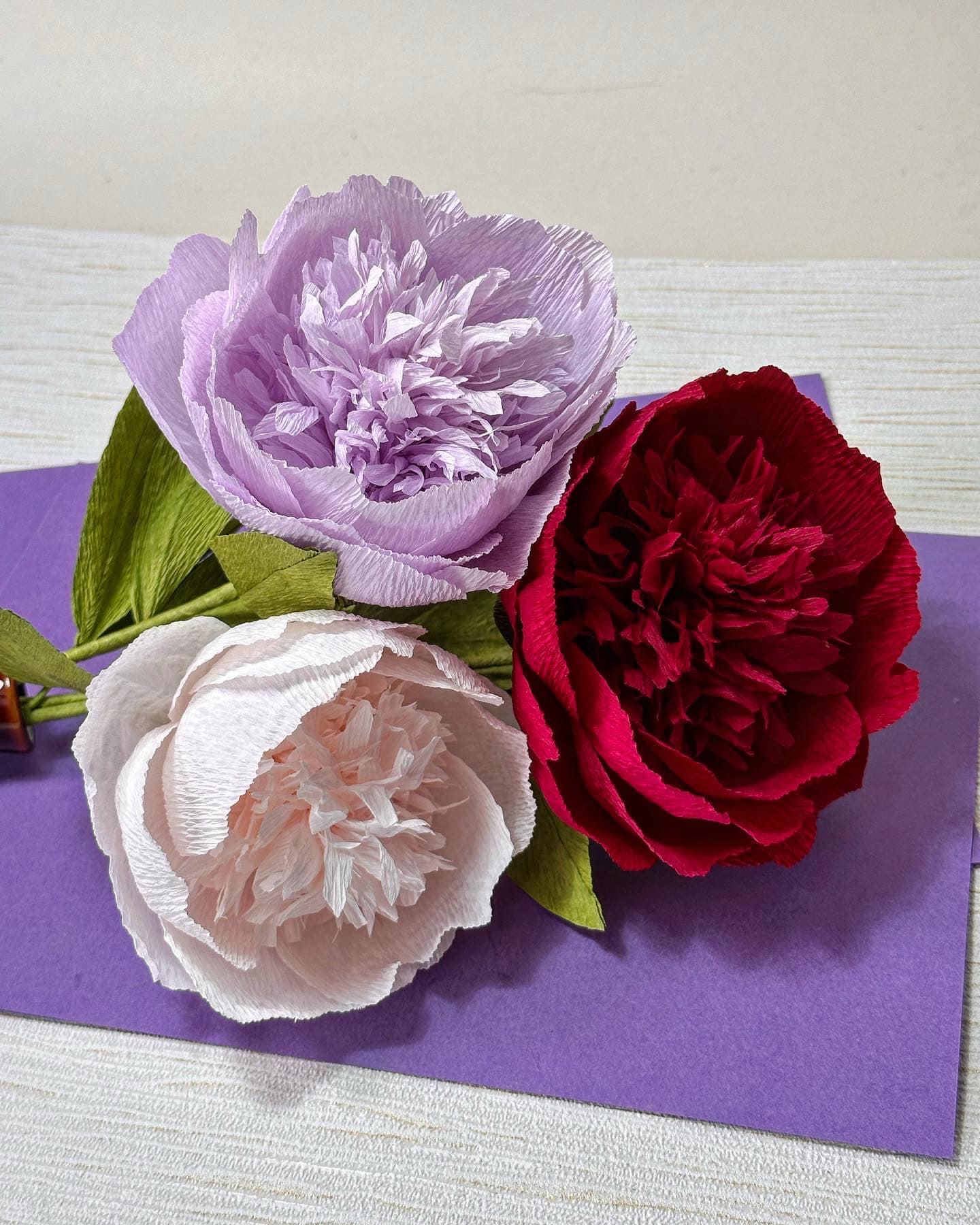 crepe paper peonies