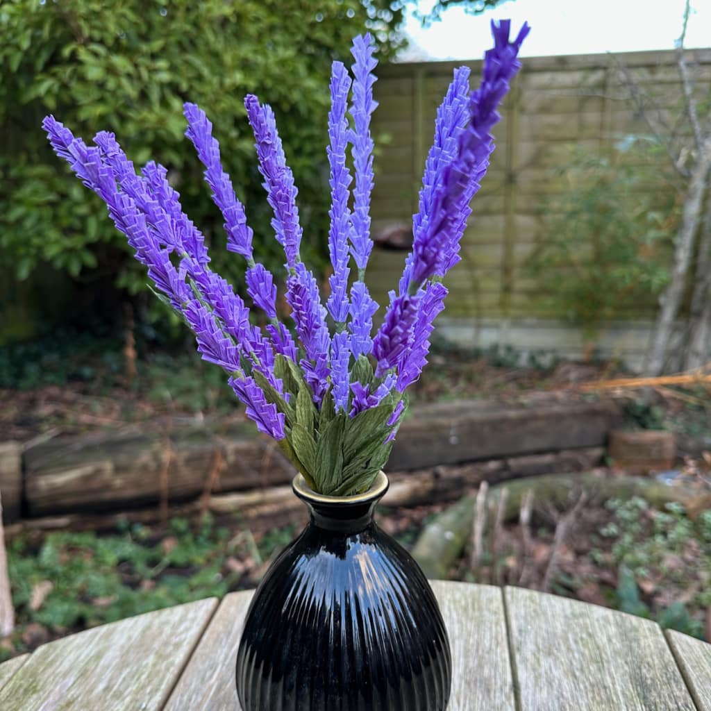 lavender stems in vase