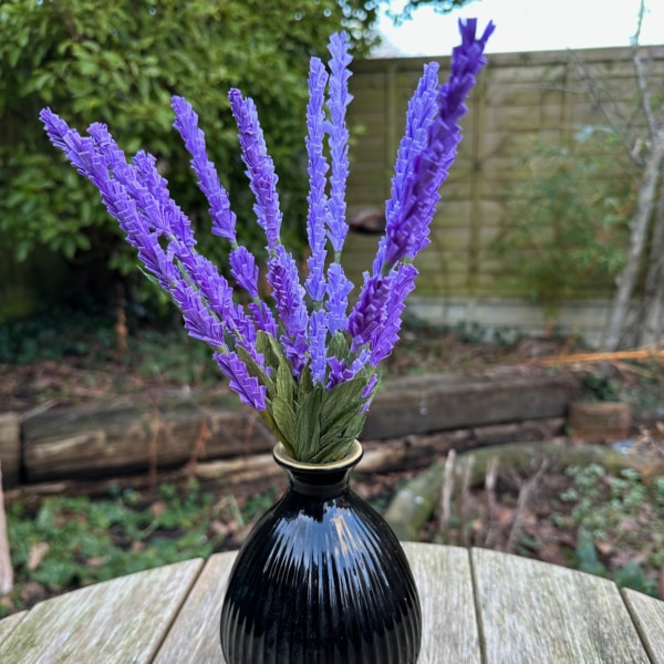 lavender stems in vase