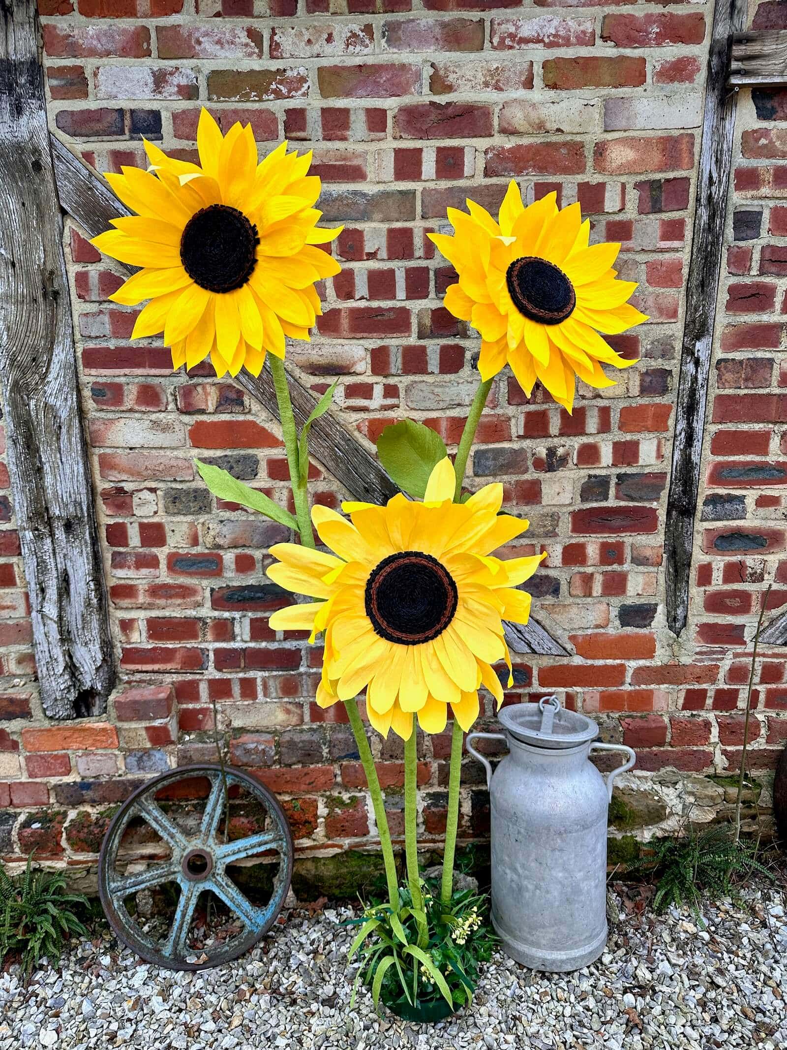 giant paper sunflowers