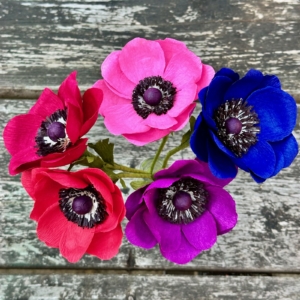 Anemone crepe paper flower kit