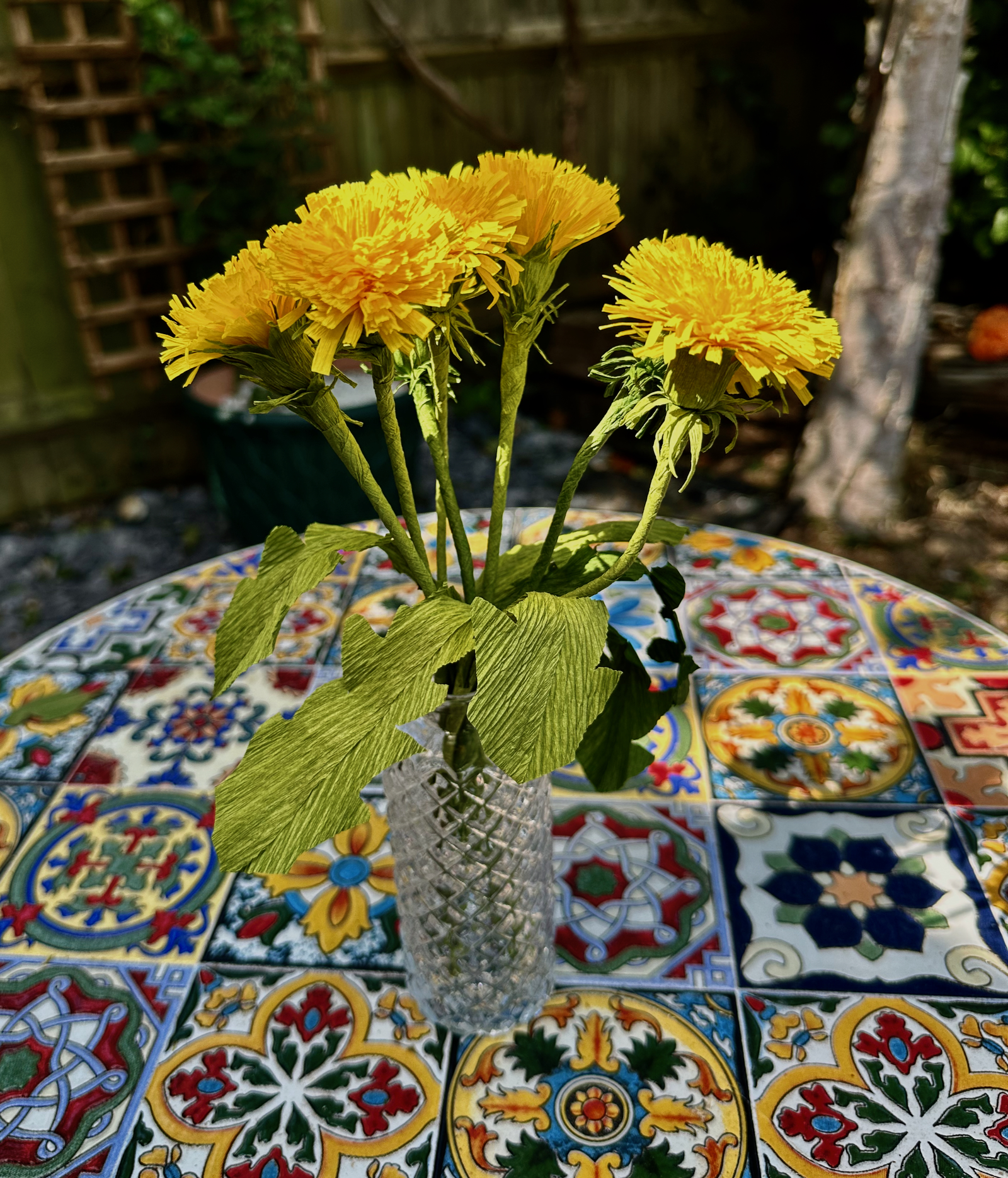 Crepe paper Dandelion flower kit